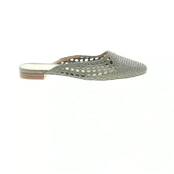 Talbots Edison Green Woven Pointed Toe Slip On Low Heel Mule Shoes Sz 7.5 - Picture 5 of 5